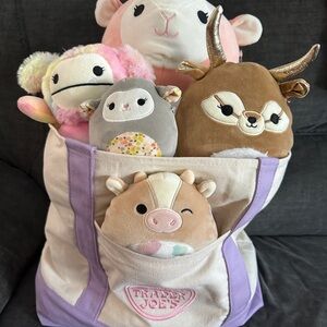 Trader Joe’s large lavender tote: Easter basket w/ squishmallows!